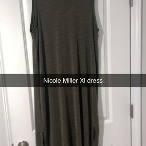 Nicole Miller Olive Maxi Shift Dress